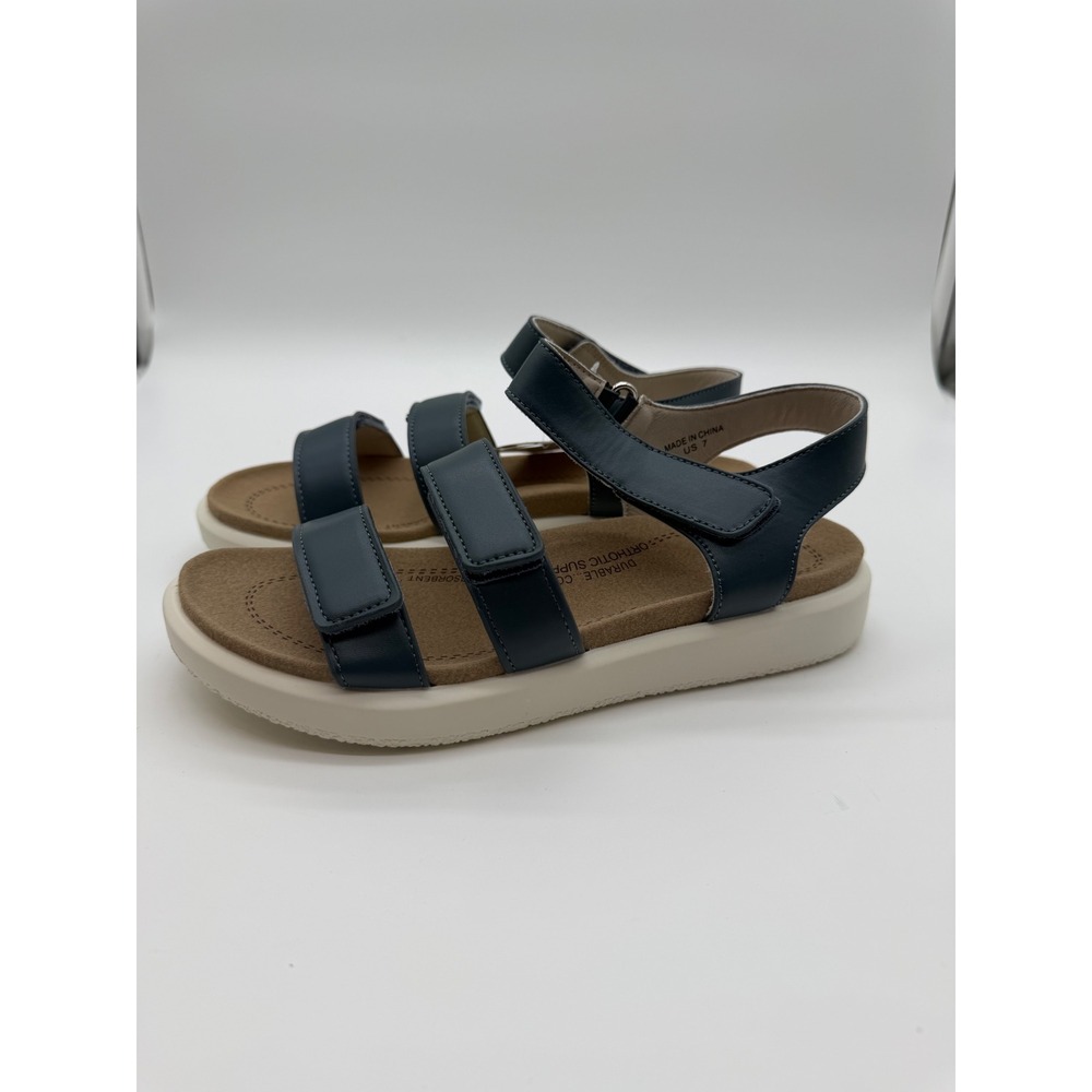 Ortorex Womens Orthotic Support Sandals Navy Blue Adjustable Straps Size 7